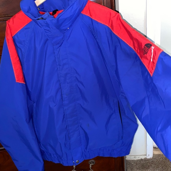 Y2K RARE North Face Extreme Gore Tex hood Red blue Color blk Performance Jacket - Picture 1 of 10